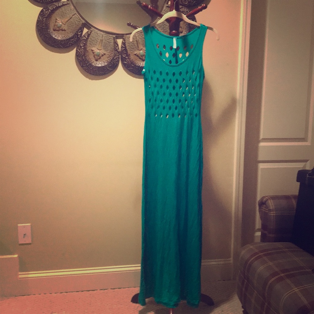 Forest green beach wear maxi